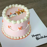 Vintage Style MEAT Cake with Customized Hand Drawn Pet Portraits π
