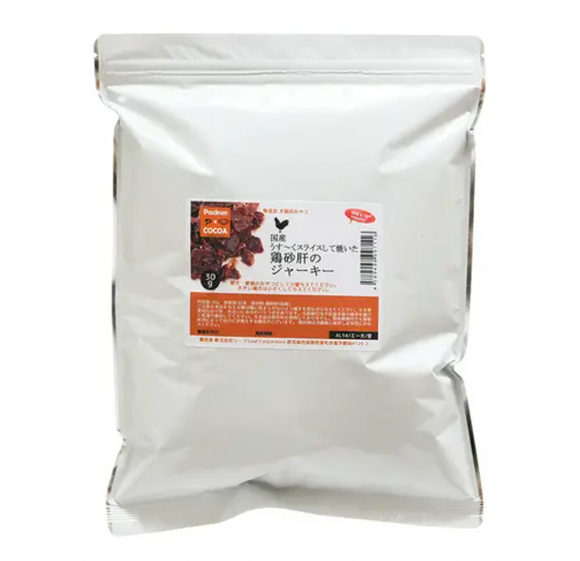 Packun x COCOA Freeze-Dried thinly sliced baked chicken gizzard jerky 30g, for dogs and cats.