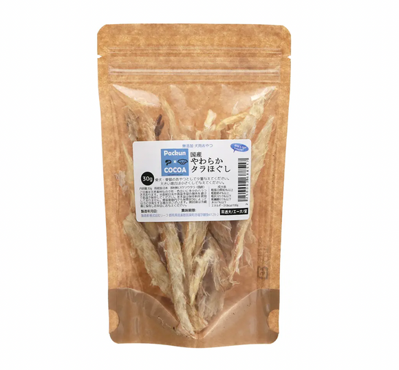 PackunxCOCOA Freeze-Dried Hokkaido fresh cod 30g, for dogs.