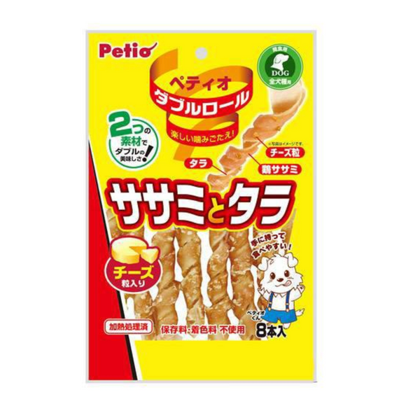 Petio Double Roll: Chicken Fillet and Cod with Cheese, 8 Pieces - Dog Snack