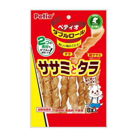 Petio Double Roll: Chicken Fillet and Cod, 8 Pieces - Dog Snack.