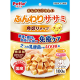 Petio Additive-Free Soft Chicken Cubes with Cheese 100g, for dogs.