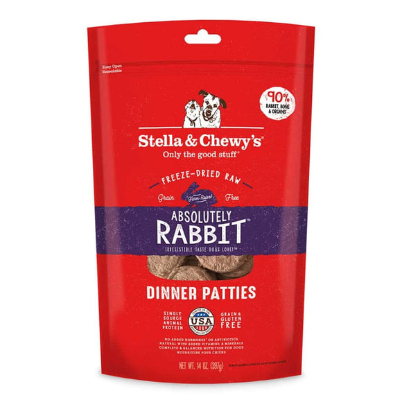 Stella & Chewy's ABSOLUTELY RABBIT FREEZE-DRIED RAW DINNER PATTIES