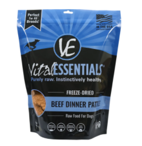 Vital Essential - Beef Dinner Patties Freeze-Dried Grain Free Dog Food