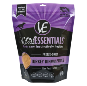 Vital Essential - Turkey Dinner Patties Freeze-Dried Grain Free Dog Food