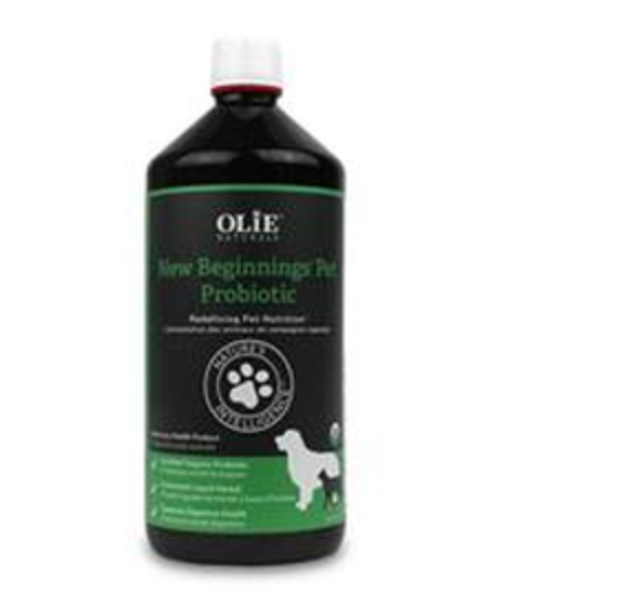 Olie Naturals New Beginnings® Pet Probiotic, 500mL, for cats.