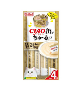 Ciao Luxury Canned Meat Sticks for Cats 14g*4pcs Various Flavor