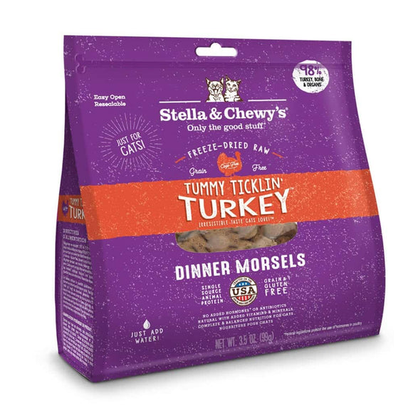 Stella & Chewy's TUMMY TICKLIN’ TURKEY FREEZE-DRIED RAW DINNER MORSELS