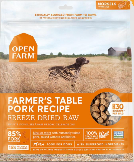 Open Farm - Farmer’s Table Pork Freeze Dried Raw Dog Food