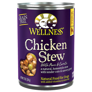 Wellness Homestyle Stew Grain Free Chicken Stew with Peas & Carrots for Dog