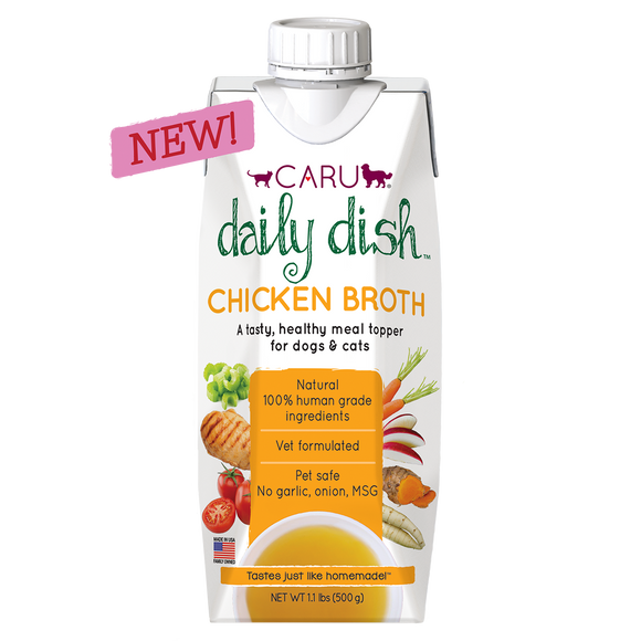 Caru Daily DishTM Chicken Broth for Dogs.