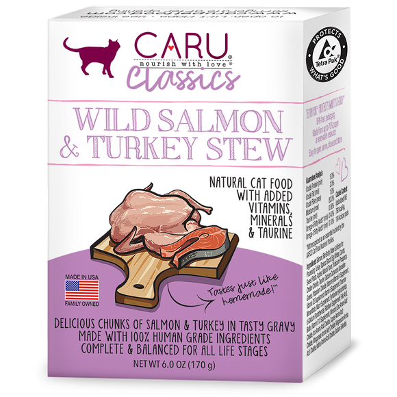 Caru Natural Wild Salmon & Turkey Stew for Cats