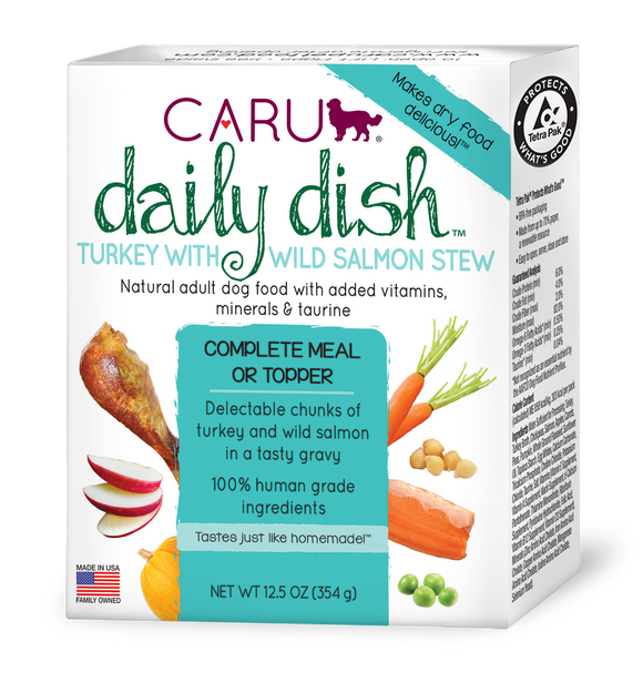 Caru Daily DishTM Turkey with Salmon Stew for Dogs