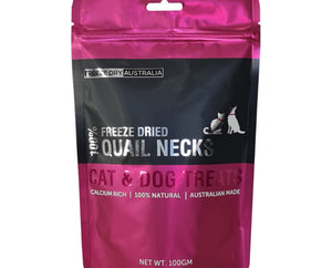 FDA FREEZE DRIED QUAIL NECKS for Dogs