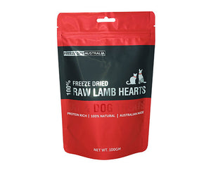 FDA FREEZE DRIED DICED LAMB HEARTS Dogs