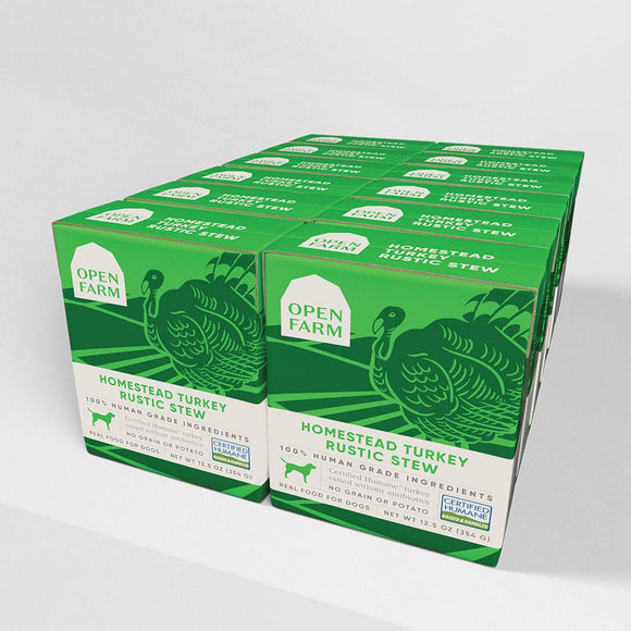 Open Farm Dog - Homestead Turkey Rustic Stew（Case of 12）