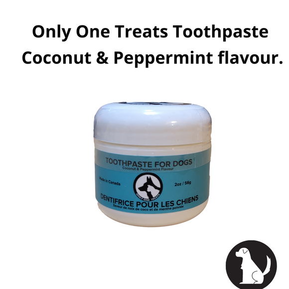 Only One Treat - Toothpaste for Dogs, Coconut & Peppermint flavour.