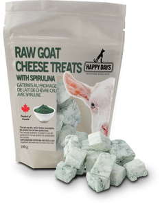 Happy Days Dairy - Raw Goat Cheese Treats with Spirulina (frozen product, delivery in GTA only)