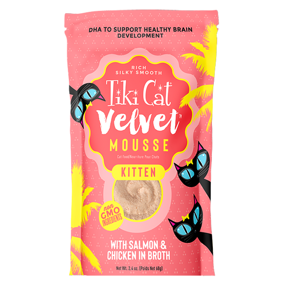 Tiki Cat® Velvet Mousse™ Kitten Mousse with Salmon & Chicken in Broth