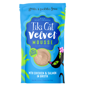 Tiki Cat® Velvet Mousse™ Chicken & Salmon in Broth