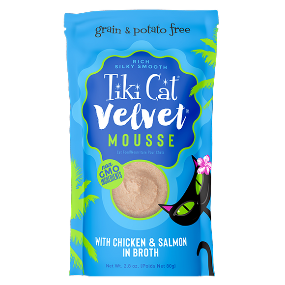 Tiki Cat® Velvet Mousse™ Chicken & Salmon in Broth