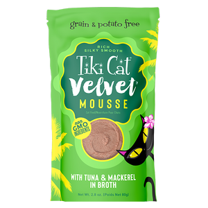 Tiki Cat® Velvet Mousse™ Tuna & Mackerel in Broth